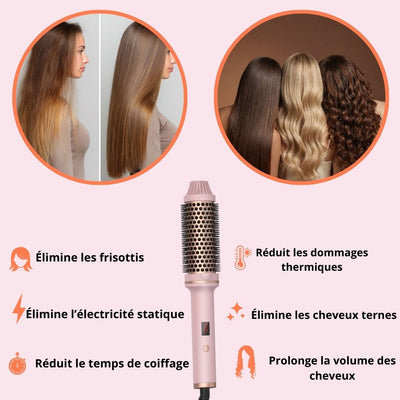 Brosse à cheveux thermique 3 en 1 pro
