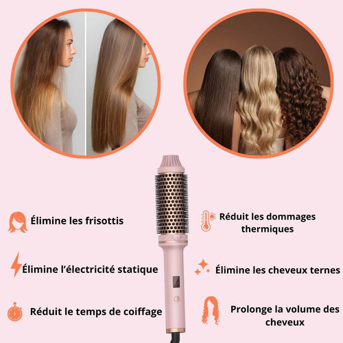 Brosse à cheveux thermique 3 en 1 pro